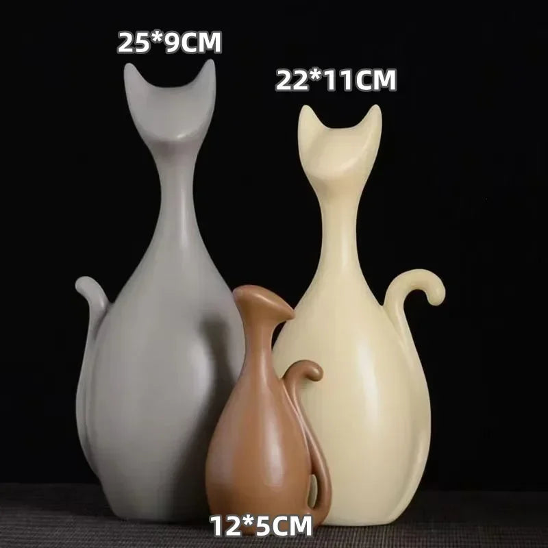 北欧風陶器動物置物 磁器製インスタイル装飾品 家庭用キャビネット工芸品 象 猫 鹿 ウサギ カタツムリ ミニチュア